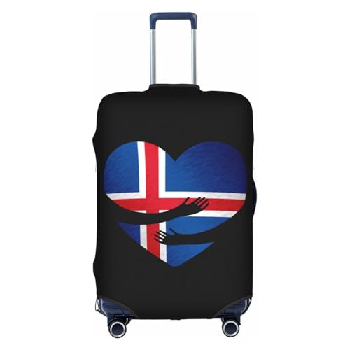 Travel Luggage Cover Iceland Icelander Flag Heart Fashion Washable Baggage Suitcase Protector Fit For Luggage Small