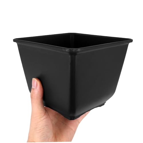Pots carrés plastique épais durables de haute qualité pack de 4
