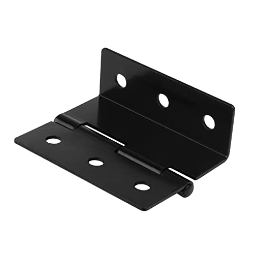 GBGS 6 Pcs 3" High Half-Surface Chest Hinges,Black Offset Hinge for 1" Thick Door Panel,Max Load 66lb