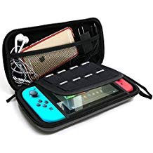 Nintendo Switch Case, Aiken EVA Waterproof Hard Shield Protective Carrying Travel Case with Detachable Hand Wrist Strap for Nintendo Switch Console with Joy-Con Controller and Game Card