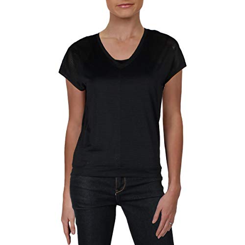 Haut à col en V Splendid avec rayures transparentes Studio pour femme