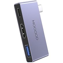 MOGOOD USB C to HDMI Multiport Adapter - Type C to 4K HDMI Adapter with Charging, Supports 4K UHD Video, USB 3.0 Port, 100W USB-C Fast Charging for Monitor, TV, Laptop