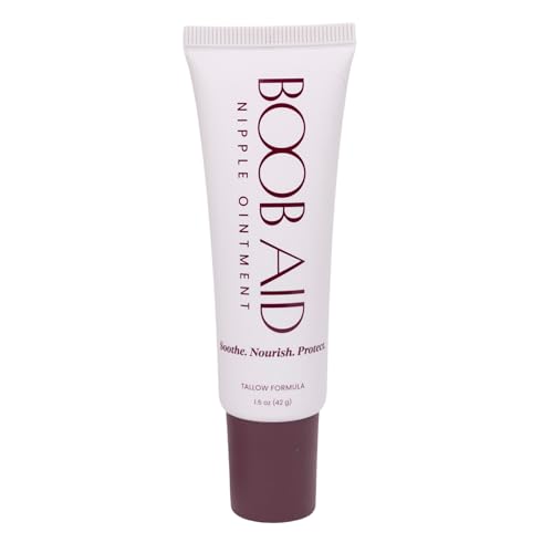 Boob Aid Nipple Ointment + Tallow | Powerful Relief for Breastfeeding Moms | Edible-Grade All-Natural Formula | Lanolin & Petroleum Free | Multi-Use: Lips, Elbows & Dry Skin | 1.5 oz