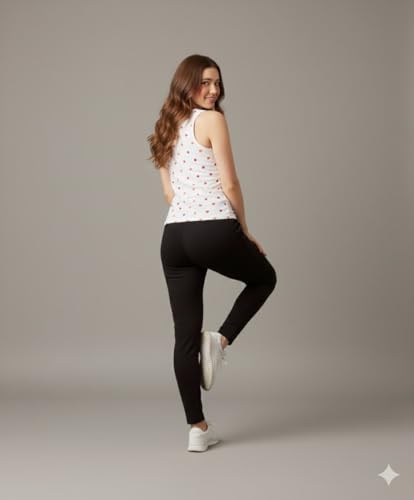 Image of DIAZ Women's Tank Top and Lower Set for Women | Stylish Cotton Co-Ord Set | Sleeveless Top & Jogger Lower for Women |Comfortable Stretchable Fabric 2-Piece Combo Set|women co ord set