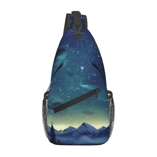 Bolso bandolera cruzado para hombre negro resistente al agua miniatura 1