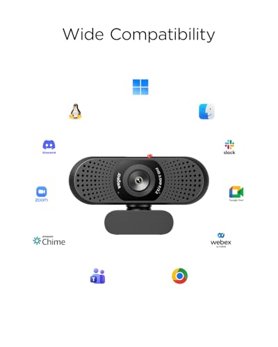 1080P WeGear C100 Webcam w/ Dual Mics & Privacy Cover - image 8