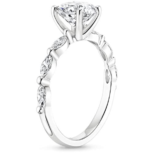 Jeweleryium 1 Ct Oval Cut Colorless Moissanite Engagement Ring, Wedding/Bridal Ring Set, Solitaire Halo Style, Solid Sterling Silver Vintage Antique Anniversary Bride Jewelry, Gift For Women (4.5) #TOP1