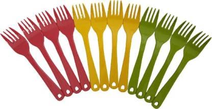 AGLOR Plastic Kids Forks - Set of 12 Toddler Forks BPA Free/Dishwasher Safe Kids Utensils Set Brightly Colored Kid Forks Flatware Set Great for Kids and Toddlers Fork-image-27