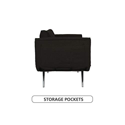 Novogratz Leyla Loveseat, Black #TOP4