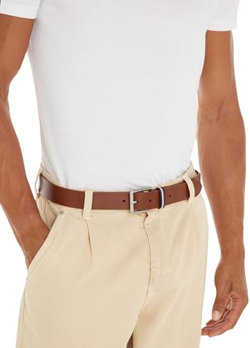Tommy Hilfiger Herren Gürtel aus Leder, Braun (Tan), 105 cm – Ansicht 3