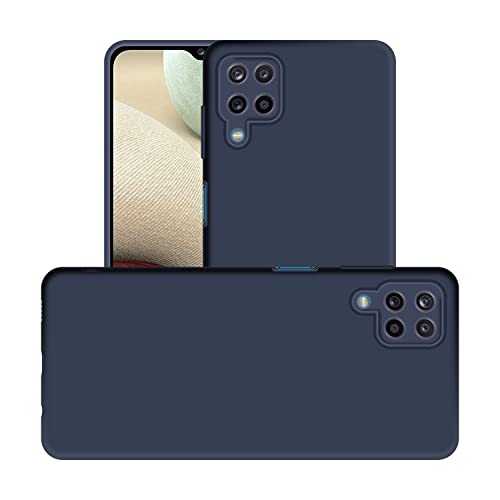 Image of Case Creation Liquid TPU Silicone Cover for Samsung Galaxy M12 Soft Case,Anti-Dirty Slim Case Matte Candy TPU Raised Bezel (Splash of Color) Back Case Cover for Samsung M12 -Navy Electric Blue