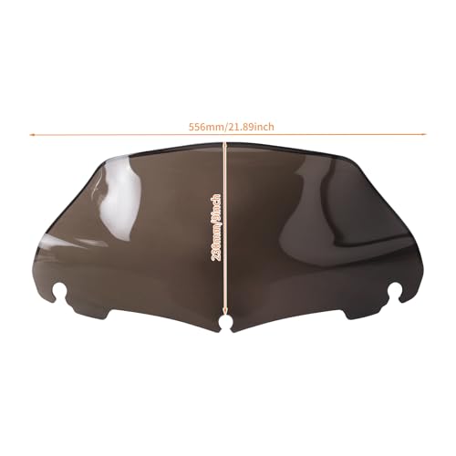 HCmotorku Motorcycle 9 inch Wave Windshield Windscreen Fit for Harley Touring Street Glide FLHX Electra Glide FLHT Ultra Limited FLHTK Tri Glide FLHTCUTG 2014-2025 (Smoke) by HCmotorku - Image 4