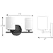 Replay Collection 2-Light Etched Glass Modern Bath Vanity Light Textured Black