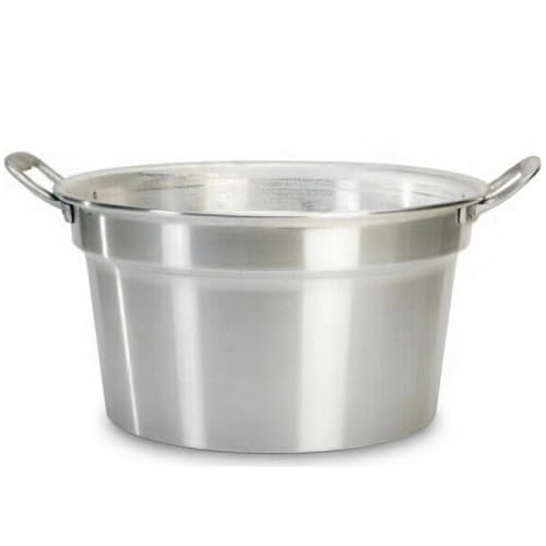 La zappa Pentola caldaia in alluminio con manici e coperchio chiusura ermetica (Pentola, 10 litri)