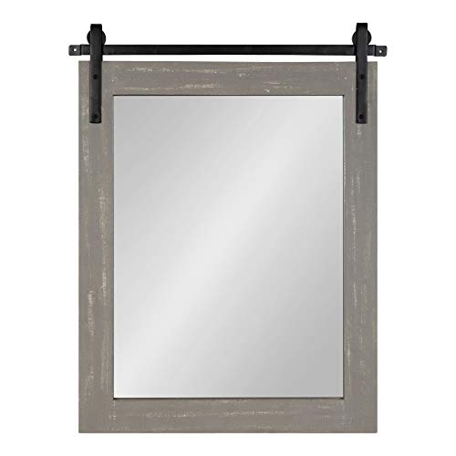 Kate-and-Laurel-Cates-Rustic-Wall-Mirror-22-x-30-Rustic-Gray-Farmhouse-Barn-Door-Inspired-Wall-Decor Kate and Laurel Cates Rustic Wall Mirror 22 x 30 Rustic Gray Farmhouse Barn Door Inspired Wall Decor