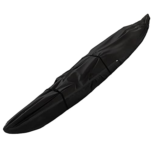 Seapisode 10Ft 600D Fade And Tear Resistant Trailerable Kayak Cover With Waterproof Zipper, Waterproof & Uv-Proof Heavy Duty Canoe Cover For Indoor/Outdoor Storage(Black) #TOP5