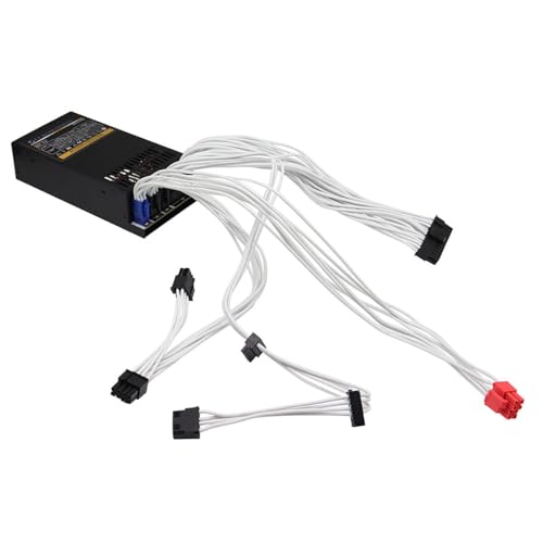 T.F.SKYWINDINTL TF600 Flex ATX Power Supply 600W 1U Fully Modular PSU 100-240V AC with 1x20/24Pin Mainboard Power, 2xSATA Ports, 1xIDE Fan Power for Rack Mount Case Desktop Server POS AIO System