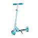 Patinete Plegable con 2 Ruedas Luces Led Manillar Ajustable en Altura Patín Scooter para Niños 5 Años en Adelante Azul,Light-Blue-Wheel-with-Light