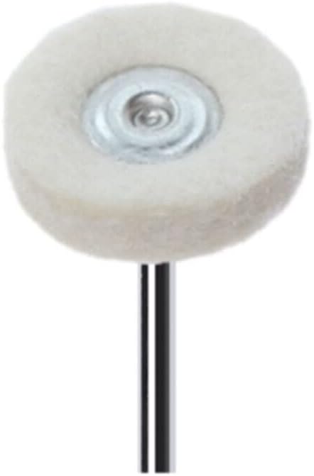 10 piezas de cepillo de pulido de Odontologia de laboratorio dental, herramientas giratorias de 0.093in HP vástago de lana de cabra algodón negro