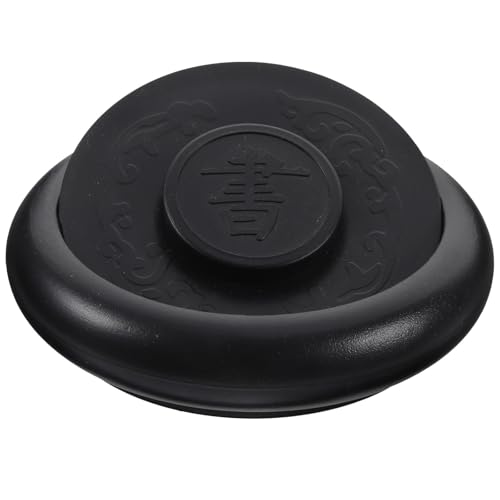 FUNOMOCYA Losa de Tinta para Caligrafía 4 Pulgadas Tapa Pp Piedra de Entintar para Dibujar y Preservar Tinta Tradicional para Pintura y Escritura Artística