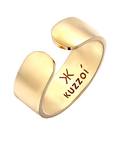 Bague en argent pour homme Kuzzoi large 8mm cadeau taille 60