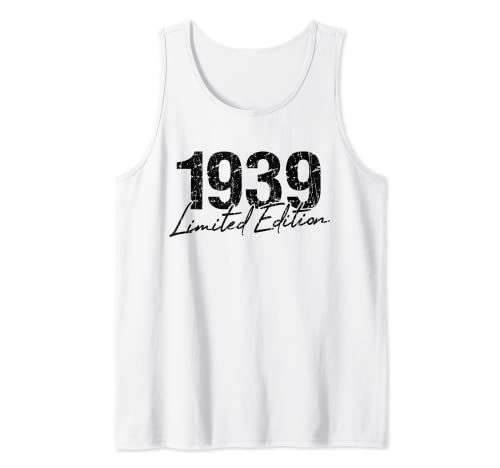 Cumpleaños 1939 Edición limitada Regalo Usado Grunge Vintage Camiseta sin Mangas