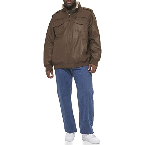 Image of Levi's Men's Vintage Deer Faux Leather Aviator Bomber (Standard and Big & Tall)