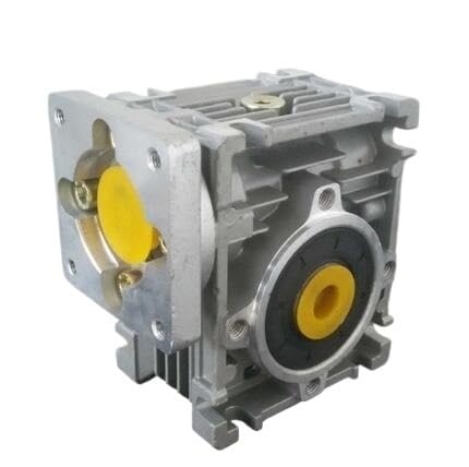 Riduttore a vite senza fine da 5:1 a 80:1, riduttore di velocità a vite senza fine RV030, con adattatore for manicotto dell'albero, for albero di ingresso da 8 mm del motore Nema 23(Ratio 10 to 1)