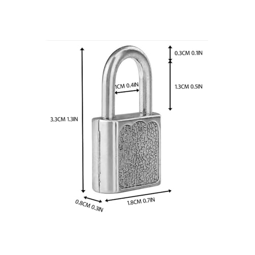 Image of 10 Pack Mini Locks with 2 Keys, Small Keyed Padlock Set for Luggage, Lockers, Backpacks & Suitcases - Durable Alloy Lock with Key for Gym, Travel, Jewelry Box Security (Silver) (Square)