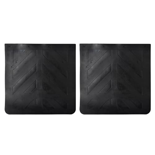 Image of 24 inch x 24 inch Rubber Mud Flaps for Semi Trucks, 2 Pcs Universal Heavy Duty Truck and Trailer Mudflaps, Black