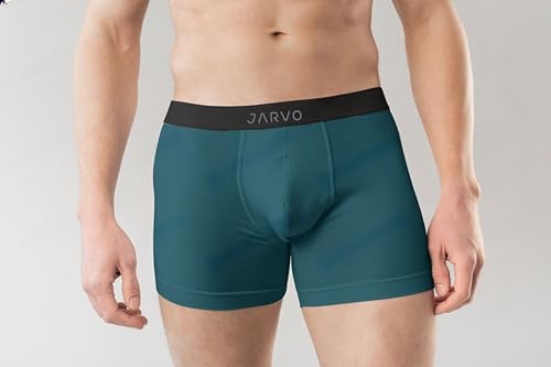 Image of JARVO Men's Nylon Regular Fit Solid Antibacterial Trunks (Pack of 3)