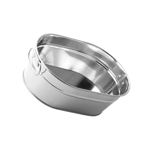 BRIGHTFUFU American-style Fries Bucket Snacks Storage Basket Stainless Steel Restaurant Supplies for Bar