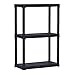 Art Plast Tempo 3 ripiani in plastica in polipropilene 600x300xH 900 mm, nero, 90 x 60 x 30 cm