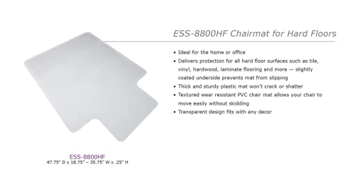 Ofm Office Chair Mat For Hardwood Floor - Easy Glide Computer Desk Chair Floor Mat On Hardwood Floors - Plastic Rolling Chair Mat For Hard Floors For Work, Home, Gaming With Extended Lip (36” X 48”) #TOP1