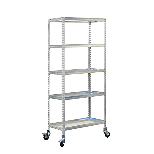 SIMONGARDEN CLICK Regal mit Rollen 5/300 Galva/Galva Cover