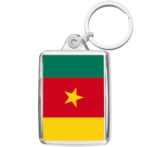 Pixly® Porte-clés drapeau du Cameroun - Souvenir - Cadeau souvenir, claire, M