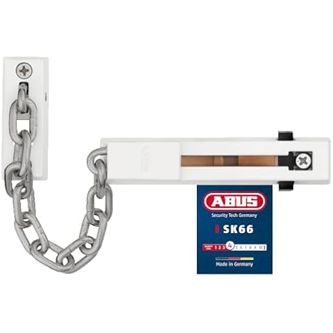 ABUS 13690 White Door Chain SK66 Cover
