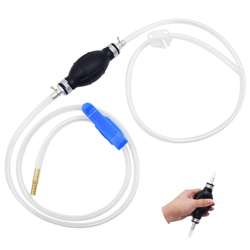 AolKee Kit de Pompe à Siphon Manuelle, Tuyau PVC 2m, Extracteur de Carburant et Huile, Pompe de Transfert d'eau, Siphon Rapide, Pompe à Main Portable pour...