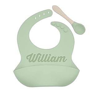 Personalized Silicone Bib and Spoon...