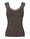 Larges bretelles en dentelle PIECES Femme Lace Top Pcbarbera JRS Noos BC Haut en Dentelle, Hot Fudge, S EU