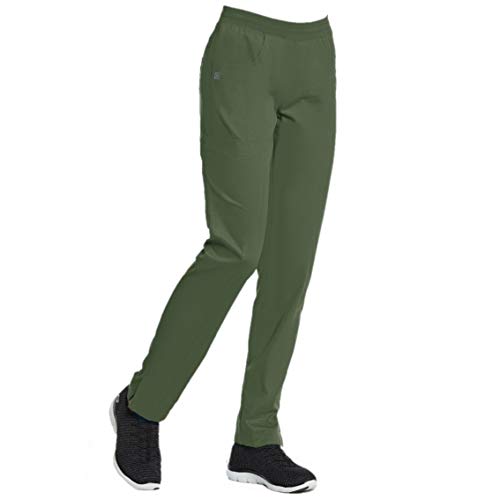 Maevn EON Sport 7368 Women's Sporty and Comfy Full Elastic Scrub Pant Olive S
