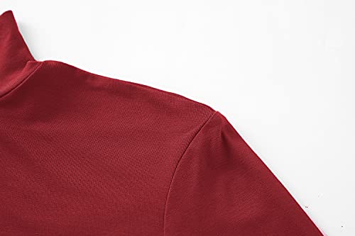 Image of Kindcall Lightweight Mock Turtleneck Crop Tops Long Sleeve Casual Base Layer for Women