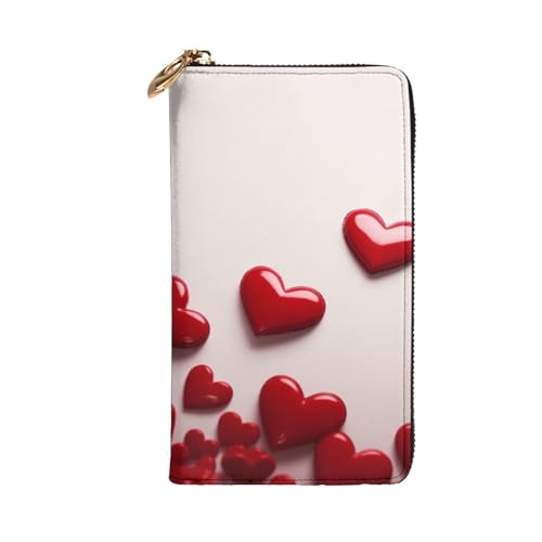 Hearts Wallet for Men Women Long Purse Leather Clutch Large Business Handbag Travel Phone Holder Credit Card Holder Money Case with Zipper Leather Wallets Gift2