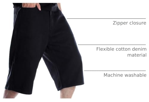 LUOBANIU Stretch Denim Skate Shorts