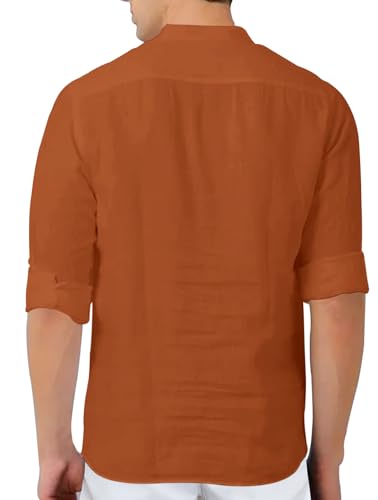 Image of Men's Kurta || Chinese Collar Long Sleeves || Straight Hip Length Kurtas || Short Kurta for Men || for Festival || Function || Occasion Wear Fancy Kurta for || Best Gifts for Men
