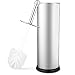 Home Basics Toilet Brush with Holder (Matte Steel)