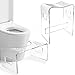 Produktbild StarK Bad-Set transparent - 1× Duschhocker 43 cm + 1× Toilettenhocker 18 cm - klares Acryl - rutschfest & pflegeleicht - minimalistisches Premium-Badezimmer-Set