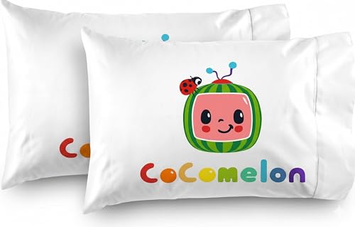 Cocomelon Pillowcase Soft Microfiber Standard Size Pillow Cover for Kids Bedroom & Nursery