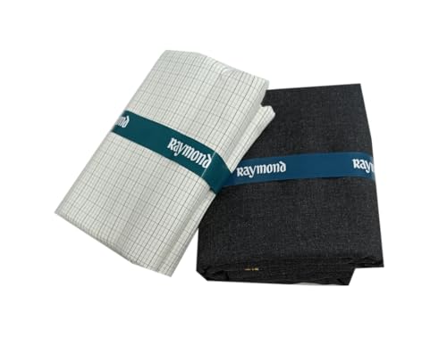 Image of Raymond Premium Unstitched Formal Shirt Fabric, Cotton Blend Stripes, 150 x 150 cm, Regular Fit, Professional Wear Collection