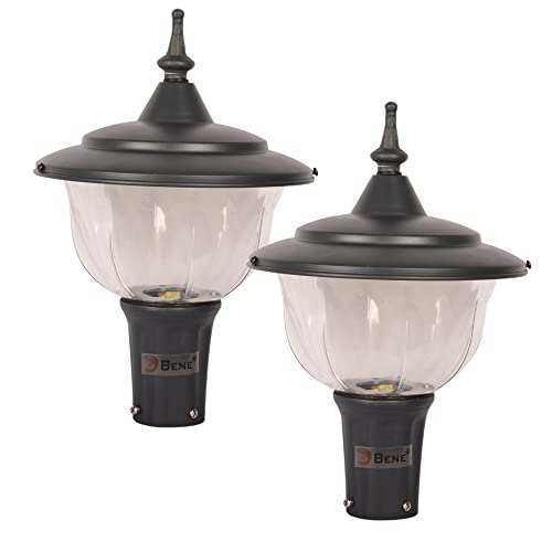 Image of BENE Aluminium Round Adam Garden Light 27 Cm Clear, Grey, Pack of 2 Pc